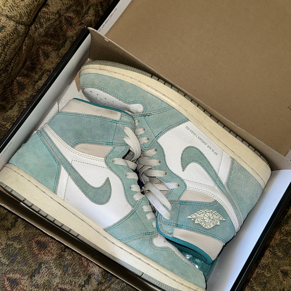 Nike Air Jordan Sneakers - Teal and White